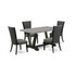 5 Piece Set Includes a Rectangle Dining Room Table with V-Legs