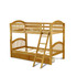 Verona Twin Bunk Bed in Natural Oak Finish with Under Drawer