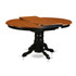 Oval Table with 18" Butterfly leaf -Black and Cherry