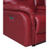 Fortuna Power Recliner Console Loveseat - Dark Red