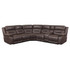 Aria 3PC Reclining Sectional - Saddle Brown