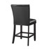 Carrara 24? Counter Stool, Black Leatherette