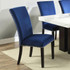 Camila Rectangle Dining Set 7pc - Blue Velvet Chairs