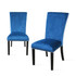 Camila Square Dining Set 9pc - Blue Velvet Chairs