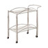 Shadix 2-tier Serving Cart with Glass Top Chrome and Clear