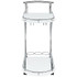 Elfman 2-shelve Serving Cart Chrome and White