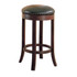 Aboushi Swivel Bar Stools with Upholstered Seat Brown (Set of 2)