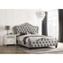 Bella Upholstered Tufted Panel Bed Grey