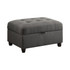 Stonenesse Tufted Storage Ottoman Grey