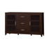 Lewes 2-door TV Stand with Adjustable Shelves Cappuccino