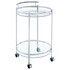 Chrissy 2-tier Round Glass Bar Cart Chrome