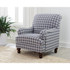 Glenn Recessed Arms Accent Chair Blue
