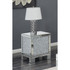 Gillian Square End Table Silver and Clear Mirror