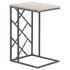 Angeliki Accent Table with Marble Top White