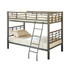 Fairfax Twin Over Twin Bunk Bed with Ladder Light Gunmetal