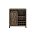 Arlington Bar Cabinet with Sliding Door Rustic Oak