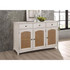 3-drawer Rectangular Server with Adjustable Shelves Natural and Rustic Off White