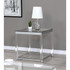 Anne End Table with Lower Shelf Chrome and Clear