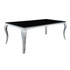 Carone Rectangular Glass Top Dining Table Black and Chrome