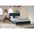 Charity Eastern King Upholstered Bed Blue