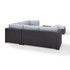Biscayne 5Pc Outdoor Wicker Sectional Set Mist/Brown - Corner Chair, Coffee Table, Ottoman, & 2 Loveseats