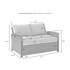 Bradenton 5Pc Outdoor Wicker Sofa Set W/Fire Table Gray/Weathered Brown - Sofa, Side Table, Tucson Fire Table, & 2 Armchairs