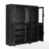 Essen 2Pc Pantry Storage Cabinet W/Glass Door Hutch Set