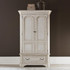 Armoire (455W-BR-ARM), Porcelain White Finish w/ Churchill Brown Tops