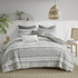 3 Piece Organic Cotton Jacquard Duvet Cover Set