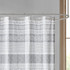 Cotton Stripe Printed Shower Curtain with Tassel