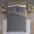 3 Piece Crinkled Microfiber Quilt Set