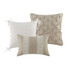 7 Piece Lace Trim Comforter Set with Throw Pillows