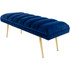 Roxeanne Upholstered Bench-Navy