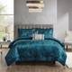 Lee 5 Piece Crinkle Velvet Comforter Set