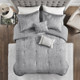 Lee 5 Piece Crinkle Velvet Comforter Set