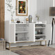  Modern Sideboard Elegant Buffet Cabinet with Large Storage Space for Dining Room, Entryway (White)