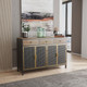 48" Wide 4 Door Modern Sideboard with 3 Top Drawers, Freestanding Sideboard Storage 