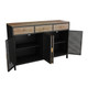 48" Wide 4 Door Modern Sideboard with 3 Top Drawers, Freestanding Sideboard Storage 
