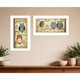 Set of Two Whimsical Owls Wall Art White Framed Print