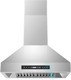30 Inch Range Hood, Wall Mount Kitchen Hood 900 CFM Ducted/Ductless Convertible with Gesture Sensing & Touch Control