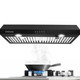 Under Cabinet Range Hood 30 Inch,Black Range Hood with 430 Spray-Painted Stainless Steel,3-speed Fan & 700 CFM Kitchen Hood