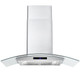 Range Hood 30 Inch, Tieasy Wall Mount Kitchen Hood with Ducted/Ductless Convertible Duct, Tempered Glass,Touch Control,LED Light