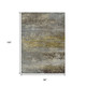 Taupe Brown and Gold Abstract Washable Indoor Outdoor Area Rug 8' X 10'