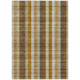 Brown Taupe Plum Plaid Indoor Outdoor Area Rug Washable Carpet for Indoor and Outdoor Use
