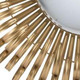 Gold Sunburst Iron Framed Accent Decorative Mirror