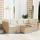 UV-resistant PE Rattan 7 piece Garden Sofa Set, Beige