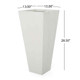 Outdoor Modern MGO Cast Stone Planter, White
