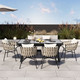 Six Polyester Woven Outdoor Set with Expandable Table 