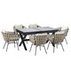 Six Polyester Woven Outdoor Set with Expandable Table 