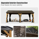 12'x20' Cedar Wood Hardtop Gazebo with Galvanized Steel Gable Roof Outdoor Patio Permanent Pergola for Deck & Backyard